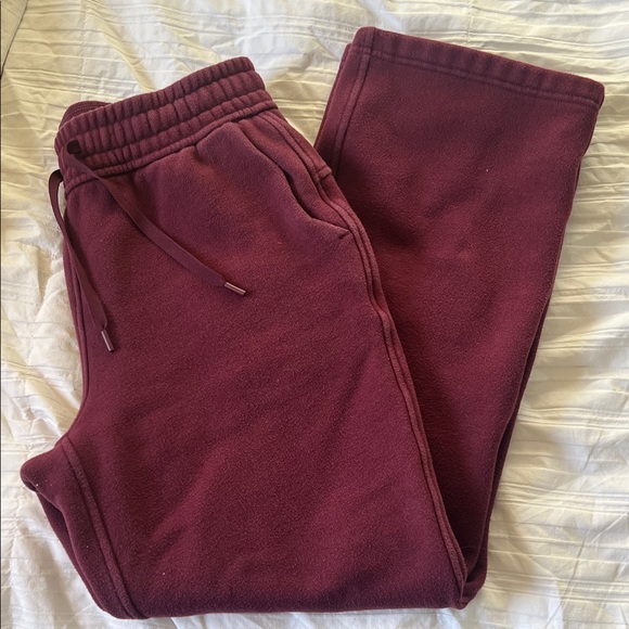 CRZ YOGA Pants - CRZ Yoga Maroon Fleece Sweatpants
